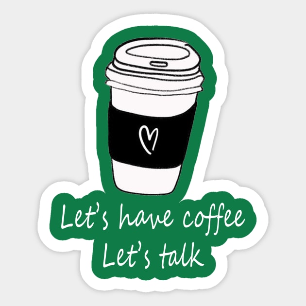 coffee lover says Sticker by LOVILOVI